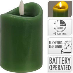Led Candle 70X100 mm Olive Gree