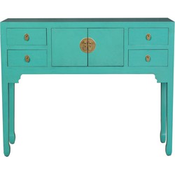 Fine Asianliving Chinese Sidetable Blue Lagoon - Orientique Collectie