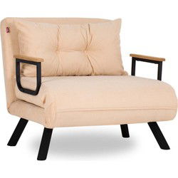 Slaapfauteuil in stof met metalen poten L67 cm  SANDO