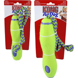 KONG hond Air Dog Squeakair stick met touw medium