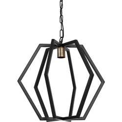 Light&living Hanglamp Ø46x45 cm BRESCA mat zwart