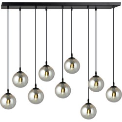 moderne hanglamp Fabbri Zwart 9-lichts