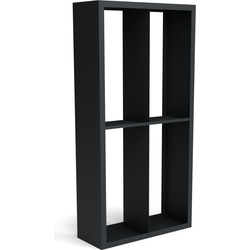 Beltza zwarte houtopslag onderverdeling 4 vakken 1000x385x2000 mm