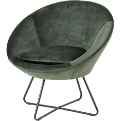 Merel velvet fauteuil donkergroen