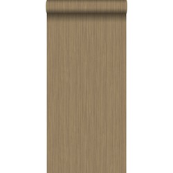Origin Wallcoverings behang fijne strepen glanzend koper bruin - 53 cm x 10,05 m - 346620