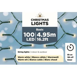 LED buitenverlichting op batterij warm wit 525 cm - Kerstverlichting kerstboom