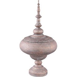 PTMD Bloempot Eben - 32x32x61 cm - Ijzer - Brons