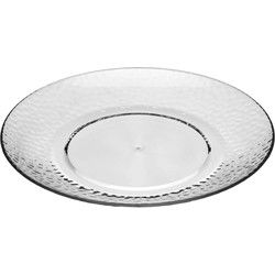 Secret de Gourmet onbreekbare ontbijt/gebakbordjes - kunststof - transparant - 20 cm - Campingborden