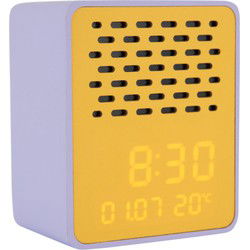 Wekker Funky Vibes - Matpaars - 9.5x6.5x11.5cm