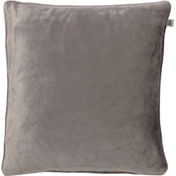 Dutch Decor VELVET - Kussenhoes taupe 45x45 cm - Dutch Decor