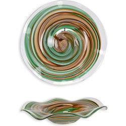A GLASS FRUIT BOWL