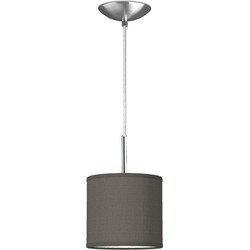 Moderne hanglamp Bling - antraciet - verlichtingspendel Tube Deluxe inclusief lampenkap 16/16/15cm - pendel lengte 100 cm - geschikt voor E27 LED lamp - Pendellamp geschikt voor woonkamer, slaapkamer, keuken