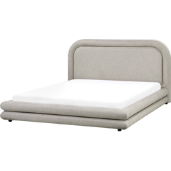 Beliani LAVARDENS - Tweepersoonsbed-Beige-Kunstlinnen