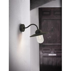 Wandlamp buiten landelijk koper-roest-zwart-grijs E27 280mm