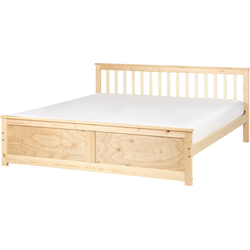 OLENDON - Tweepersoonsbed - Lichtbruin - 180 x 200 cm - Dennenhout
