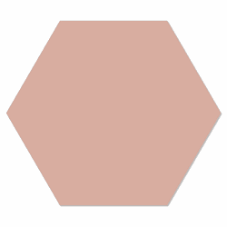 Label2X Muurhexagon effen zalm Dibond - Aanbevolen / 24 x 20 cm - 24 x 20 cm
