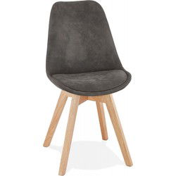 Grijze microvezel stoel AXEL 48x56x85 cm Grijs