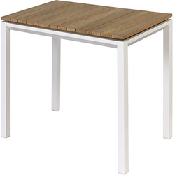 Exotan Milan Tuintafel - Aluminium - Naturel/Wit - 74x90x90