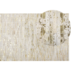 Beliani TOKUL - Patchwork-Beige-Koeienhuid leer