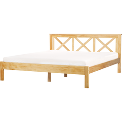 TANNAY  - Tweepersoonsbed - Lichthout - 180 x 200 cm - Dennenhout