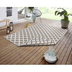 Binnen & Buiten Omkeerbaar vloerkleed - Nizza Beige/Crème - 200 X 290 CM