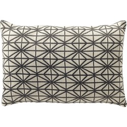 Dutch Decor NISA - Buitenkussen 40x60 cm - waterafstotend en uv-bestendig - Charcoal Gray - antraciet - Dutch Decor