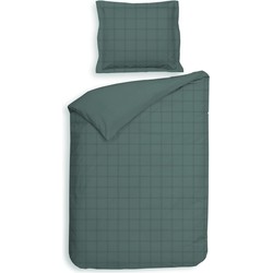 Heckett & Lane Dekbedovertrek Diamante Mineral Green 140 x 200 220 cm + 1 sloop 60 x 70 cm