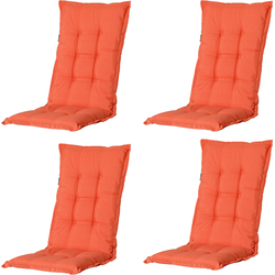 Madison -  Tuinstoelkussen Lage Rug Panama flame orange - Ca. 105x50 cm - Set van 4