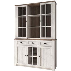 Meubella - Buffetkast Parello 6 - Wit - Eiken - 130 cm