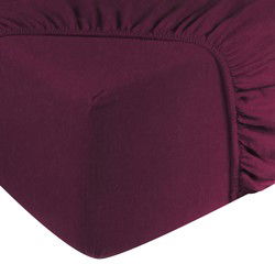 DoubleDry Hoeslaken Flanel 100% Zacht Katoen - Tweepersoons 180x200 cm - Rondom Elastiek - Aubergine
