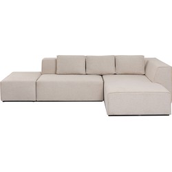 Kare Hoekbank Infinity Ottoman Rechts Creme