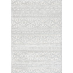 Safavieh Boho Chic Indoor Woven Area Rug, Tulum Collection, TUL272, in Light Grey & Ivory, 160 X 229 cm