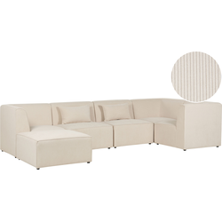 Beliani LEMVIG - Modulaire Sofa-Beige-Corduroy