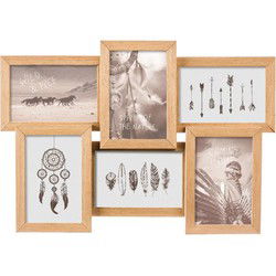 Atmosphera Collage Fotolijst - 44 x 31 cm - hout - voor 6 foto's - fotoframe - Fotolijsten