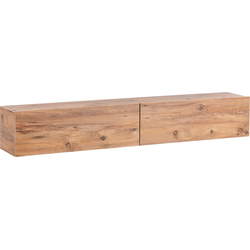 GLADSTONE - Wandgemonteerd TV-meubel - Bruin - 180 cm - Vezelplaat