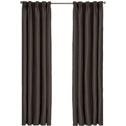 Larson - Luxe effen blackout gordijn - met haken - 3m x 2.5m - Chocoladebruin