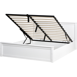 LAMBRES - Bed met opbergruimte - Wit - 160 x 200 cm - Dennenhout