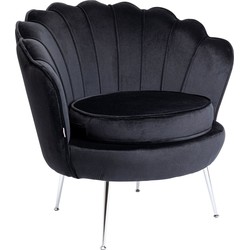 Kare Fauteuil Water Lily Chrome Black