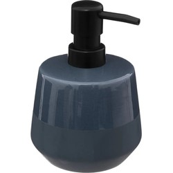 Zeeppompje/zeepdispenser van keramiek - blauw - 440 ml - Zeeppompjes