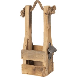 Clayre & Eef Flessenhouder  9x10x29 cm Bruin Hout Rechthoek Flessenrek