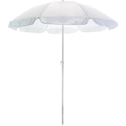 Verstelbare strandparasol wit 145 cm diameter - Parasols