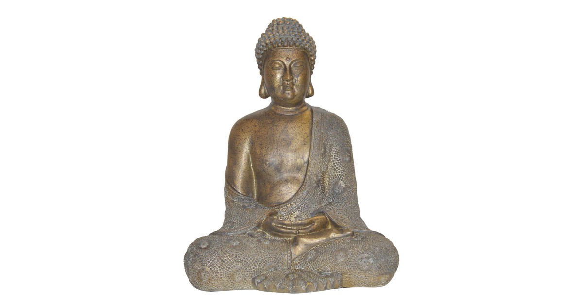 Boeddha beeld Japans Boeddhabeeld Brons kleur Boeddha 30cm hoog | GerichteKeuze