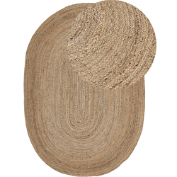 Beliani DEMIRCI - Laagpolig-Beige-Jute