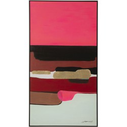 Kare Schilderij Abstract Shapes Pink 73x143cm
