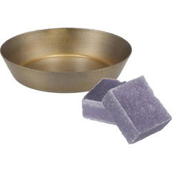 Amberblokjes/geurblokjes cadeauset - lavendel geur - inclusief schaaltje - Amberblokjes