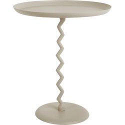 Bijzettafel Zig Zag - Warmgrijs - Ø44cm