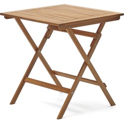 Kave Home - Sadirar opvouwbare tuintafel gemaakt van massief acaciahout, 70 x 70 cm FSC 100%