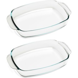 2x Glazen ovenschalen 2.3 liter - Ovenschalen