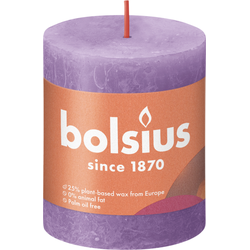 Rustikale Kerze, Blockkerze 80/68 Vibrant Violet - Bolsius