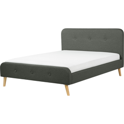 RENNES  - Tweepersoonsbed - Donkergrijs - 180 x 200 cm - Polyester
